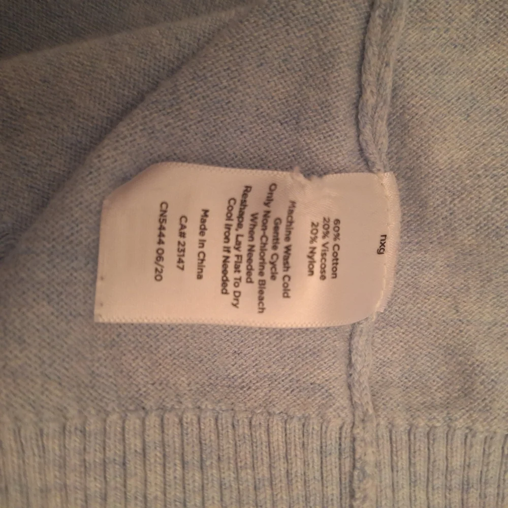 Talbots Light Powder Heather Blue Women's Sweater 2X